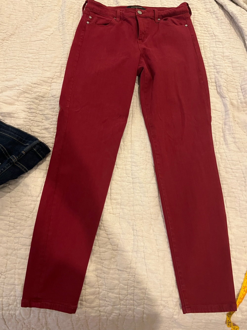 Liverpool Women's Slim Straight Jeans in Vibrant Red